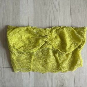 American Eagle Outfitters AE Lime green lace bandeau strapless ✨ EUC